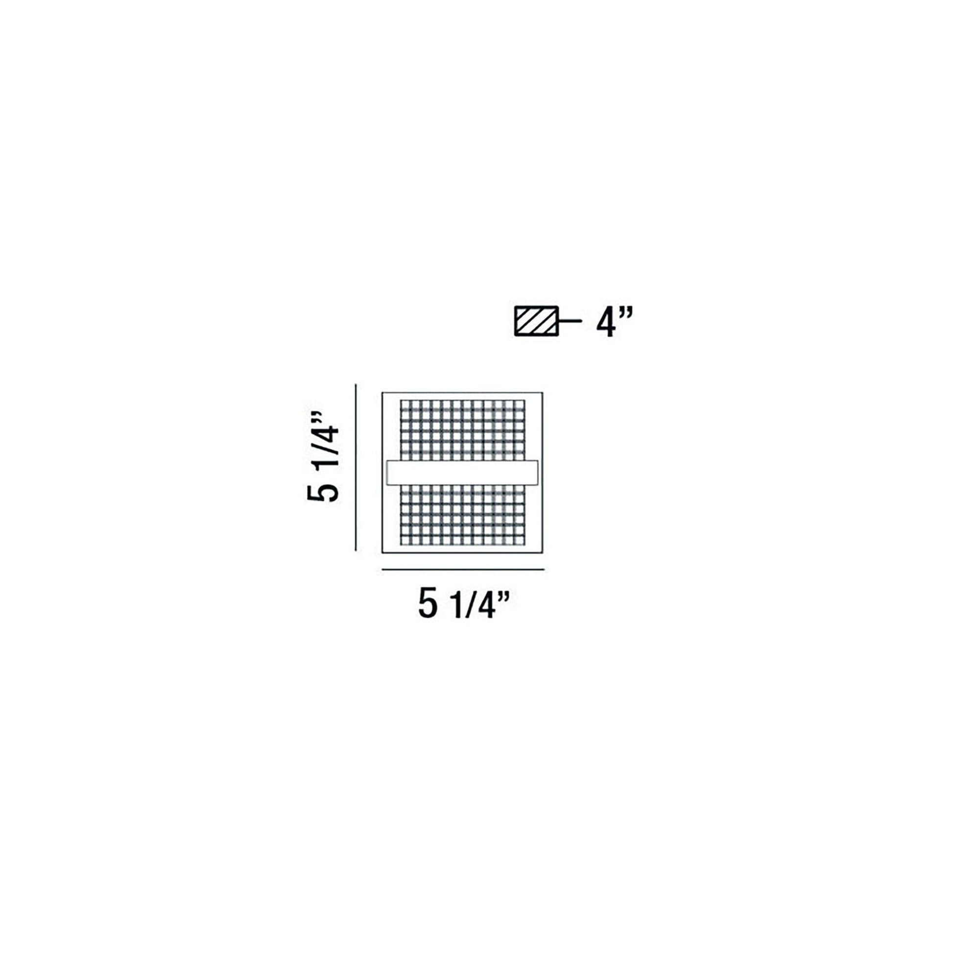 Eurofase Lighting Raylan 5" Dimmable Chrome Integrated LED Wall Sconce With Frosted Cube Shade