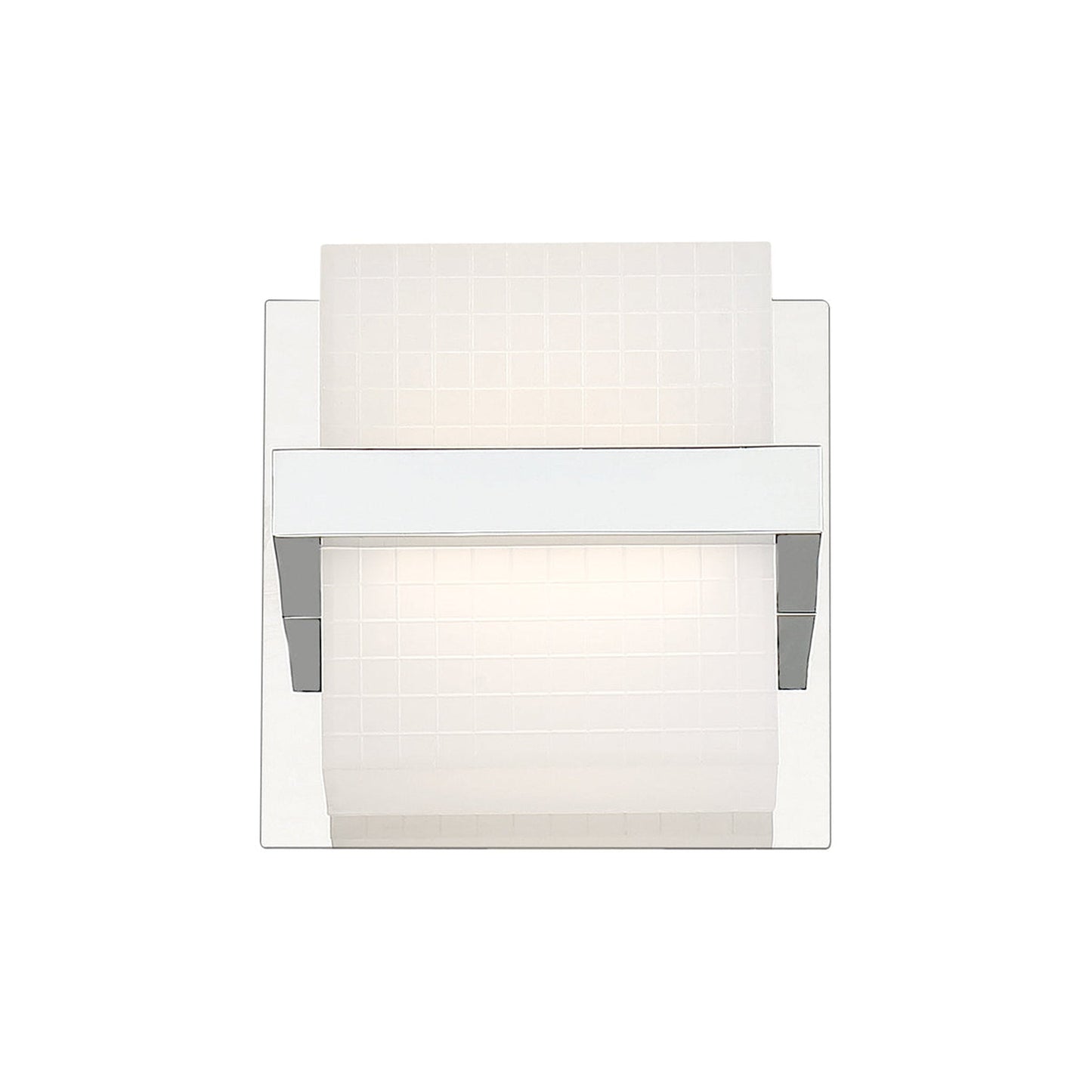 Eurofase Lighting Raylan 5" Dimmable Chrome Integrated LED Wall Sconce With Frosted Cube Shade