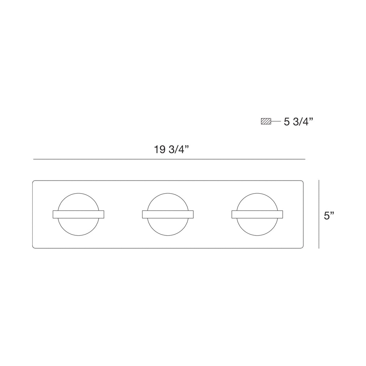 Eurofase Lighting Ryder 20" 3-Light Dimmable Integrated LED Chrome Bath Bar With Clear Glass Orb Shades