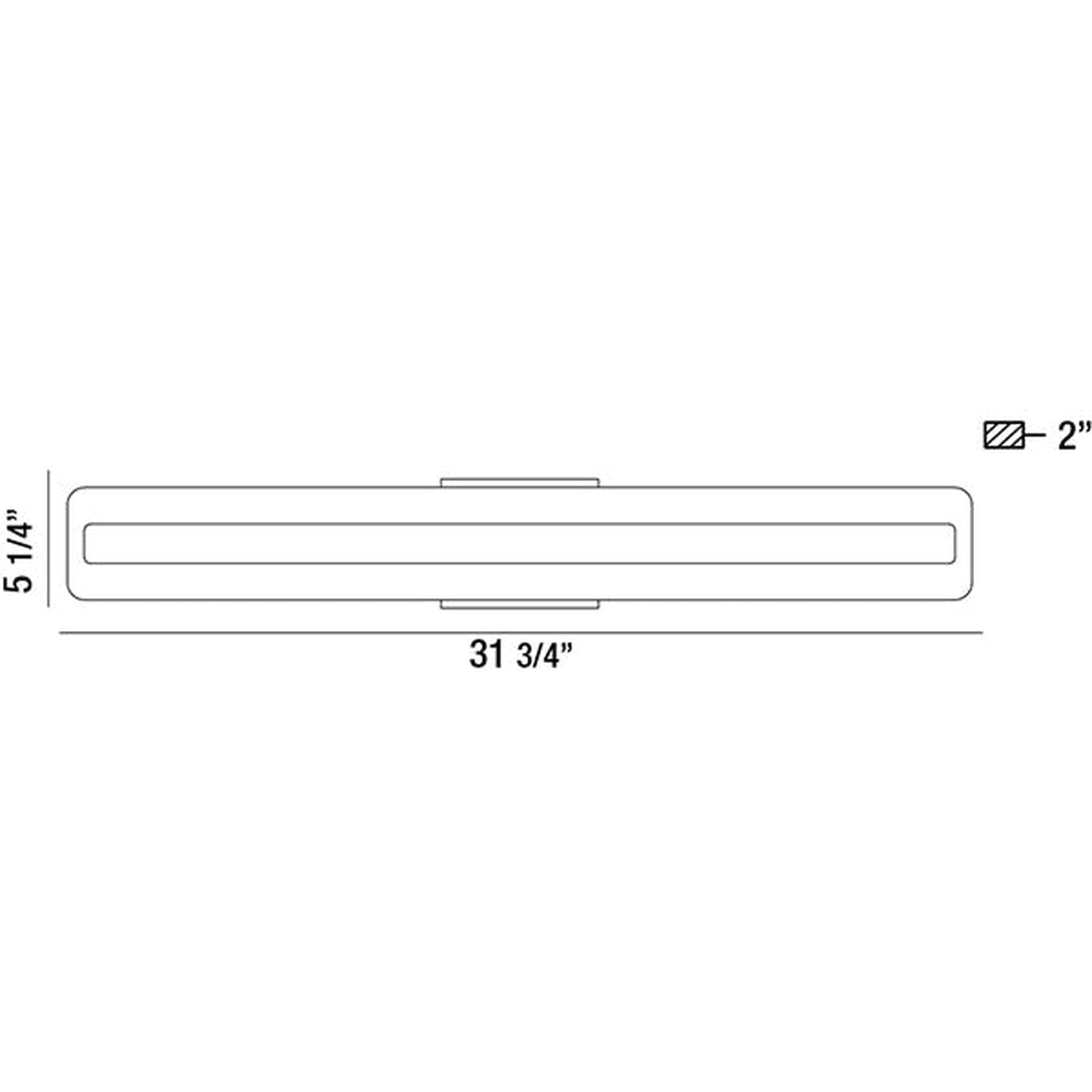 Eurofase Lighting Savona 32" Dimmable Integrated LED Chrome Wall Sconce With White Acrylic Shade