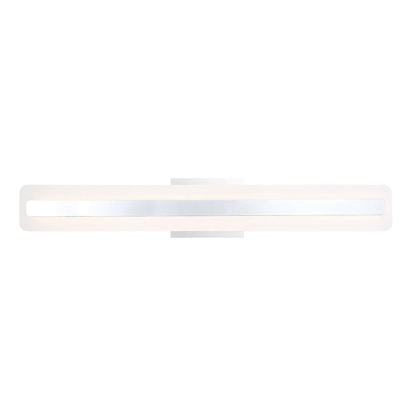 Eurofase Lighting Savona 32" Dimmable Integrated LED Chrome Wall Sconce With White Acrylic Shade