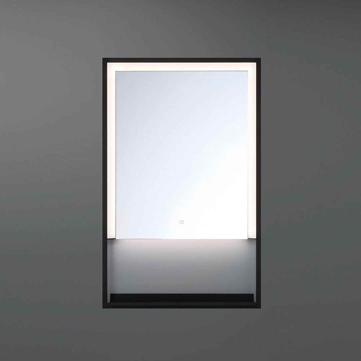 Eurofase Lighting Sayora 20" x 32" Rectangular Mirror With Back-Lit Integrated LED And A Built-In Shelf