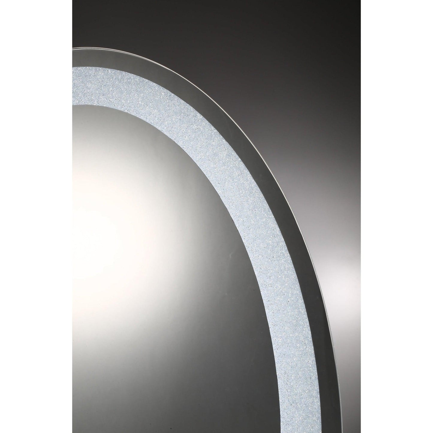 Eurofase Lighting Silvana 22" x 32" Back-Lit Integrated LED Oval Mirror With Crystal Inlay