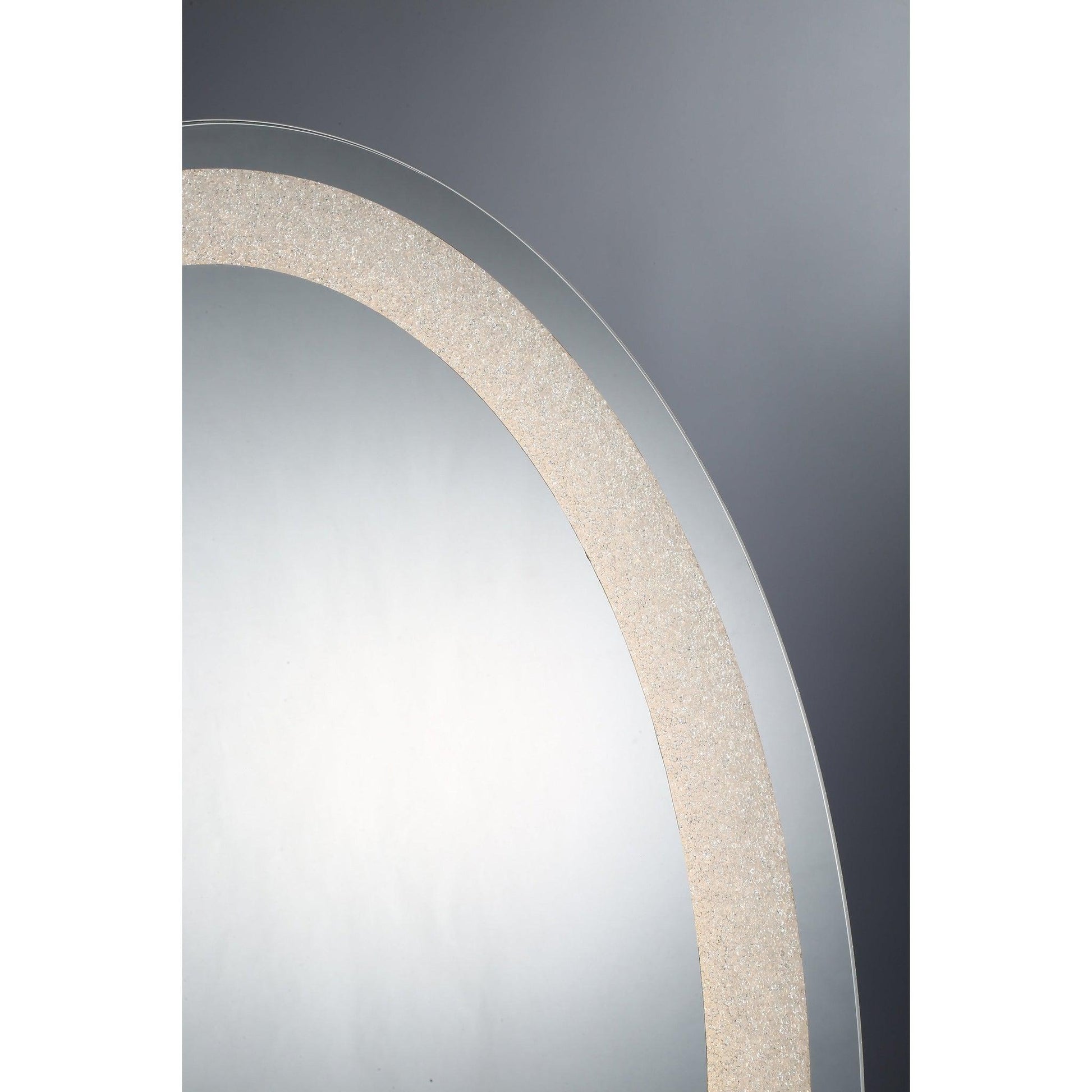 Eurofase Lighting Silvana 22" x 32" Back-Lit Integrated LED Oval Mirror With Crystal Inlay