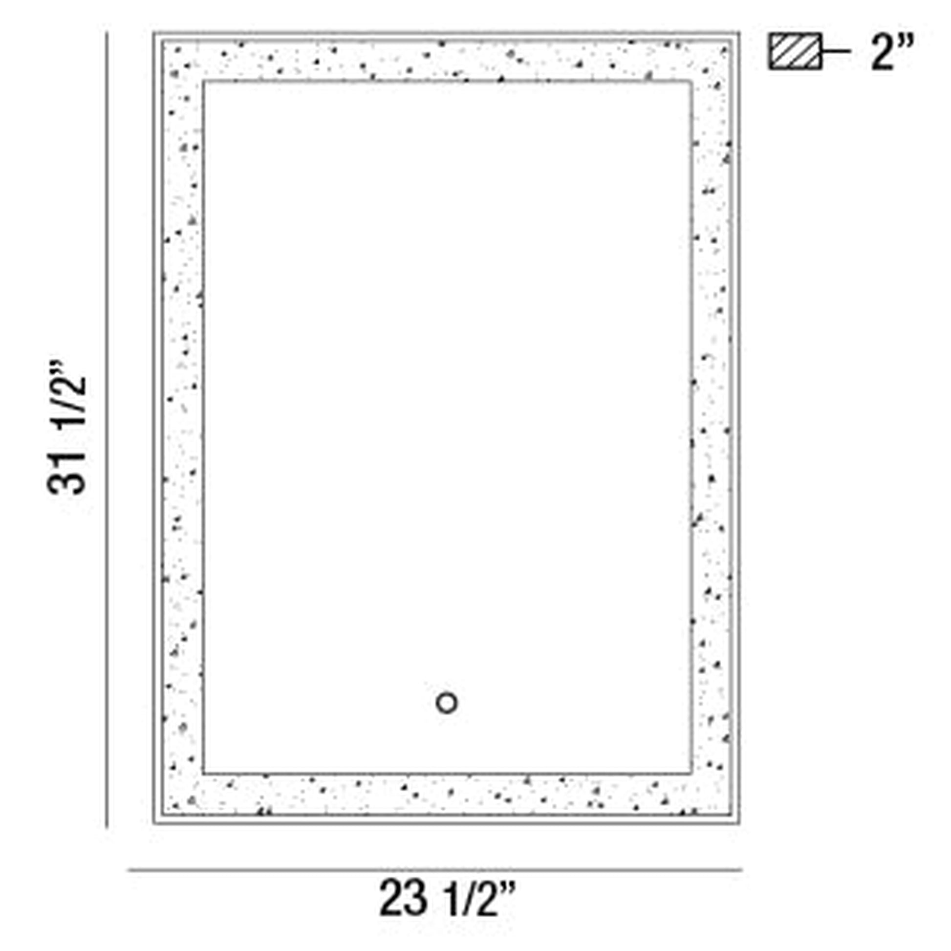 Eurofase Lighting Silvana 24" x 32" Back-Lit Integrated LED Rectangular Mirror With Crystal Inlay