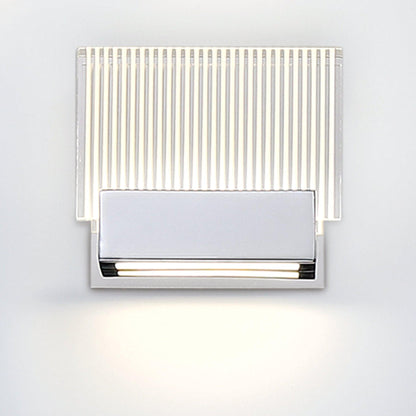 Eurofase Lighting Sonic 6" Dimmable Integrated LED Chrome Wall Sconce With Etched Glass Shade