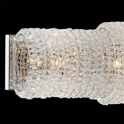 Eurofase Lighting Sposa 36" 6-Light Dimmable Halogen Chrome Wall Sconce With Clear Crystal Shade