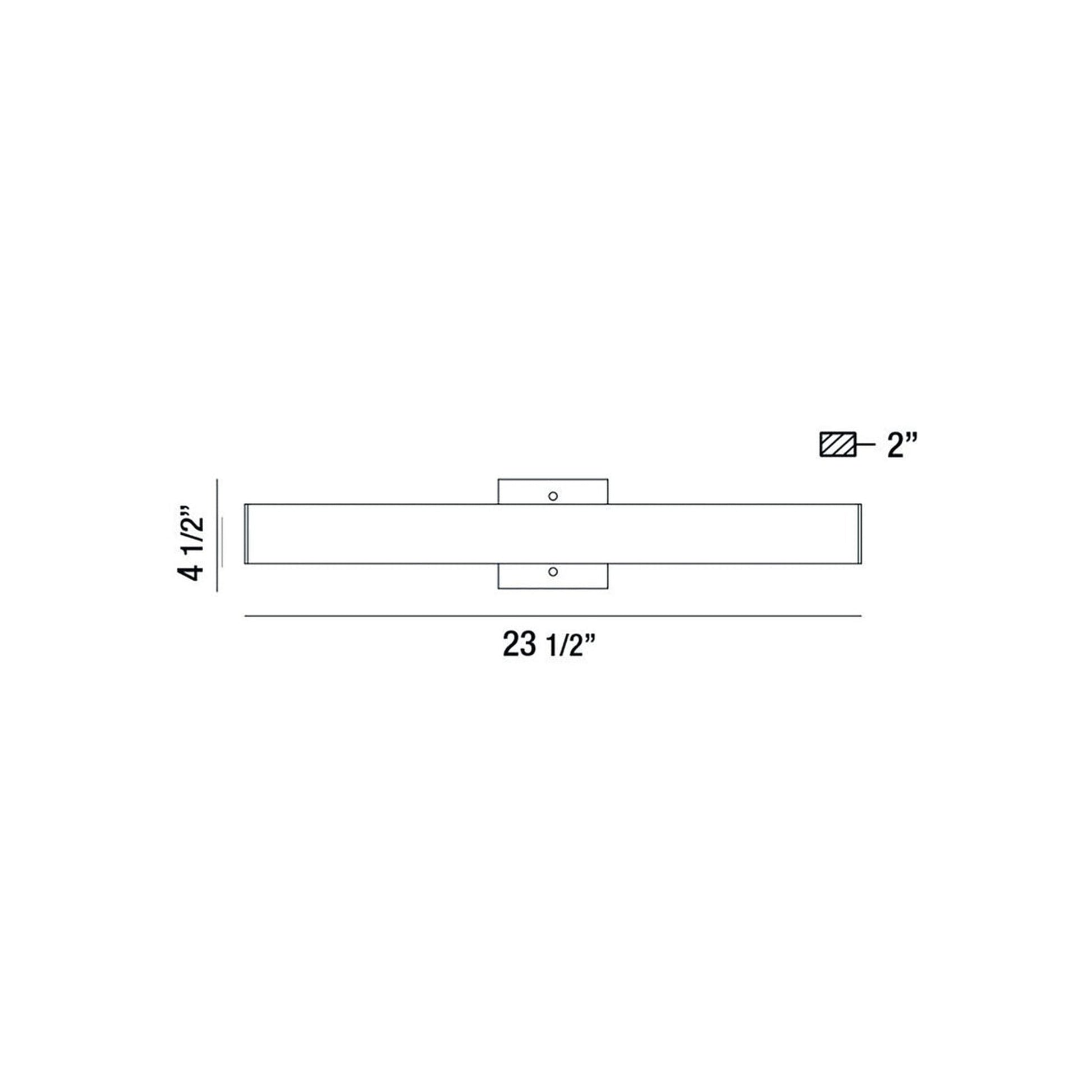 Eurofase Lighting Springfield 24" Dimmable Integrated LED Gold Wall Sconce With White Acrylic Shade