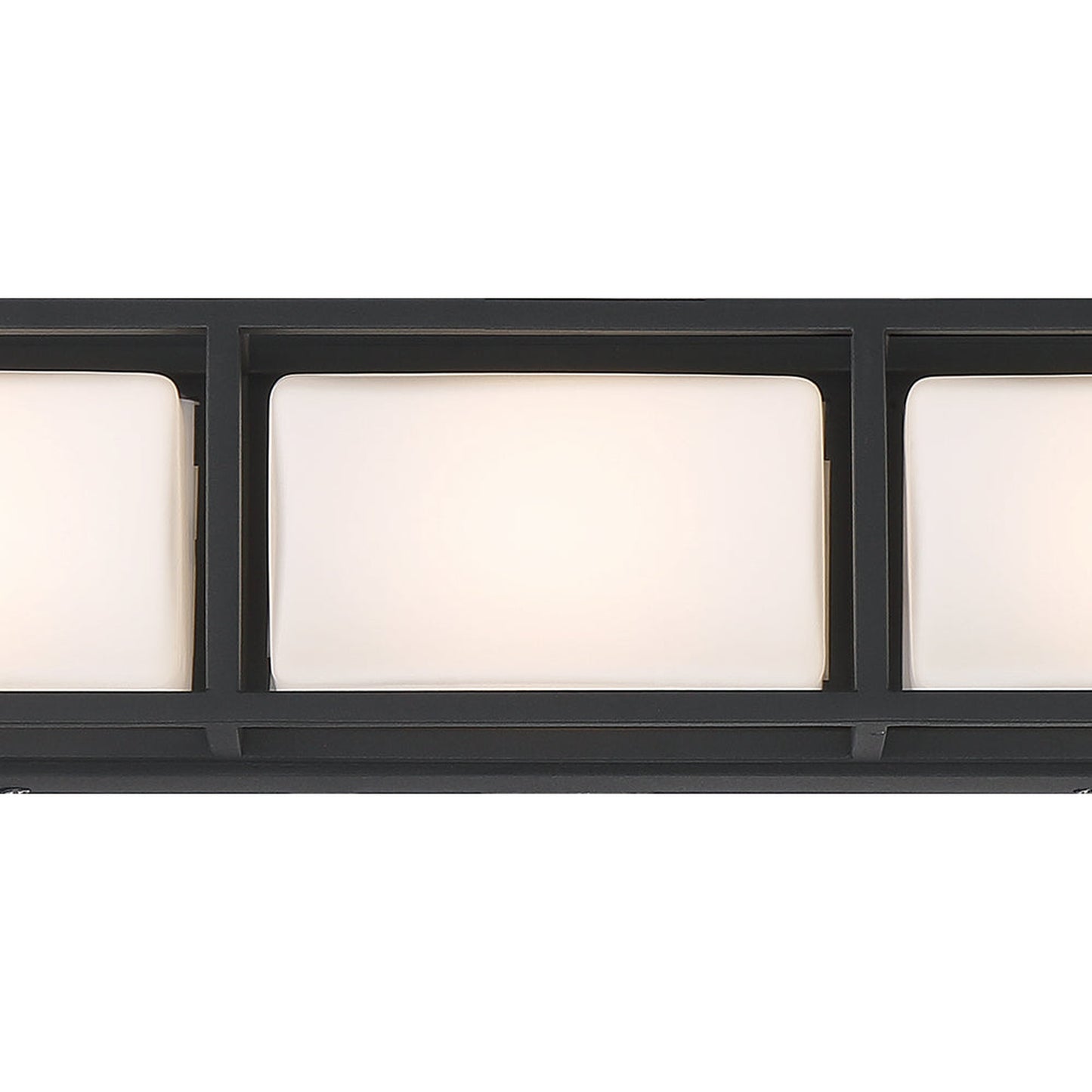 Eurofase Lighting Tamar 20" 3-Light Dimmable Integrated LED Black Wall Sconce With Opal White Glass Shades