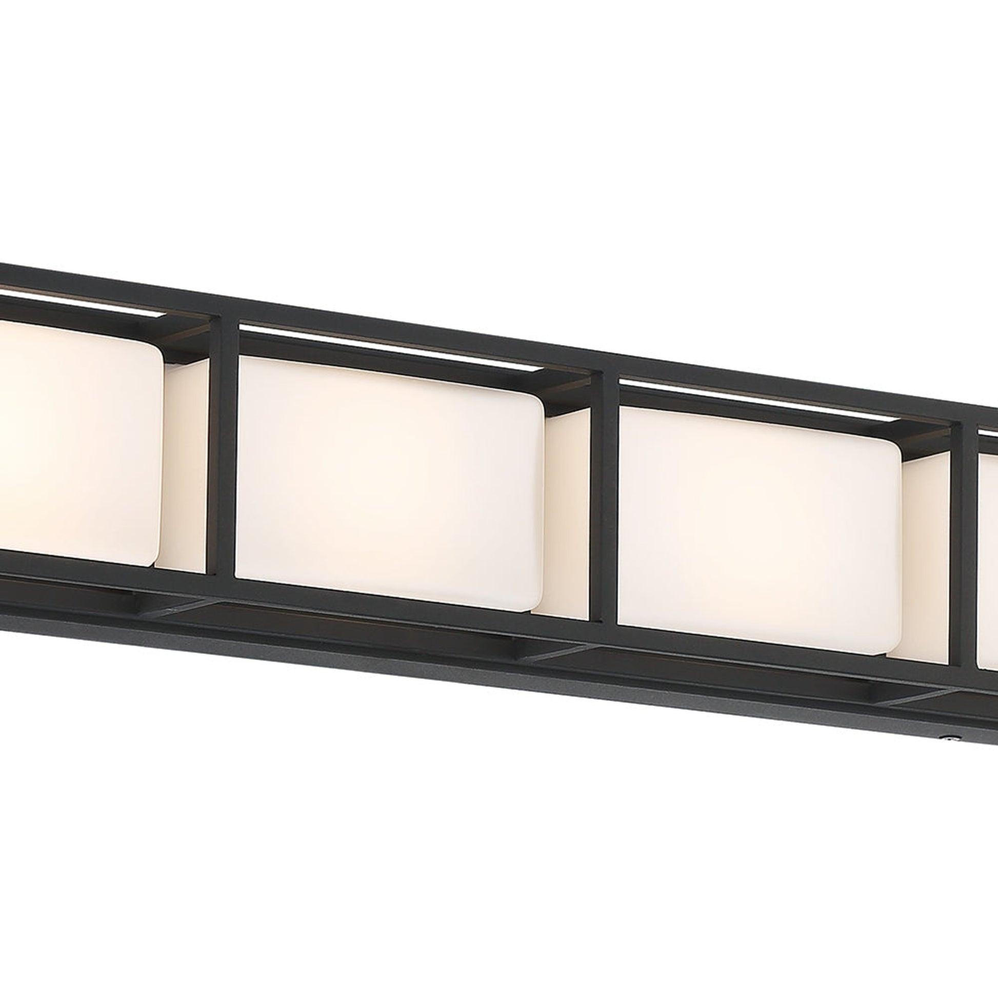 Eurofase Lighting Tamar 26" 4-Light Dimmable Integrated LED Black Wall Sconce With Opal White Glass Shades