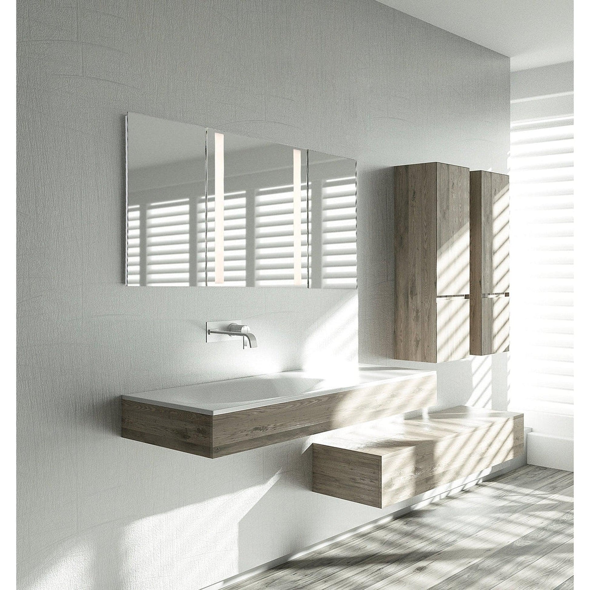 Eurofase Lighting Trias 44" x 32" Rectangular Tri-Fold Mirror With Back-Lit Integrated LED