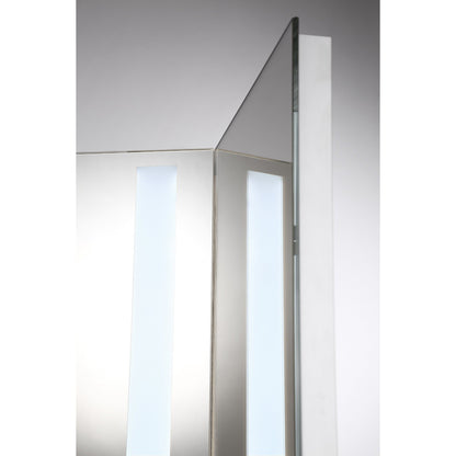 Eurofase Lighting Trias 44" x 32" Rectangular Tri-Fold Mirror With Back-Lit Integrated LED