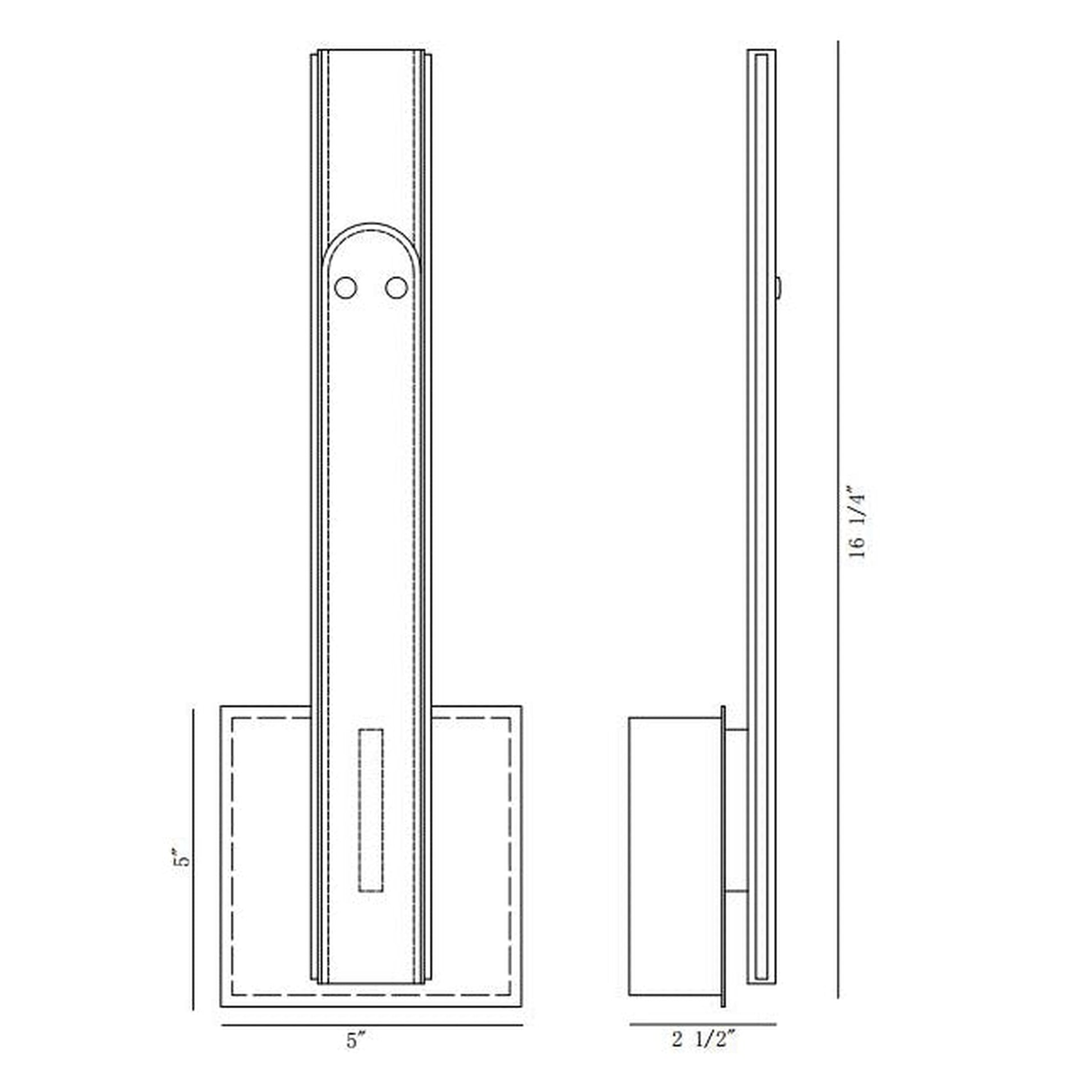 Eurofase Lighting Verdura 5" Dimmable Integrated LED Black Wall Sconce