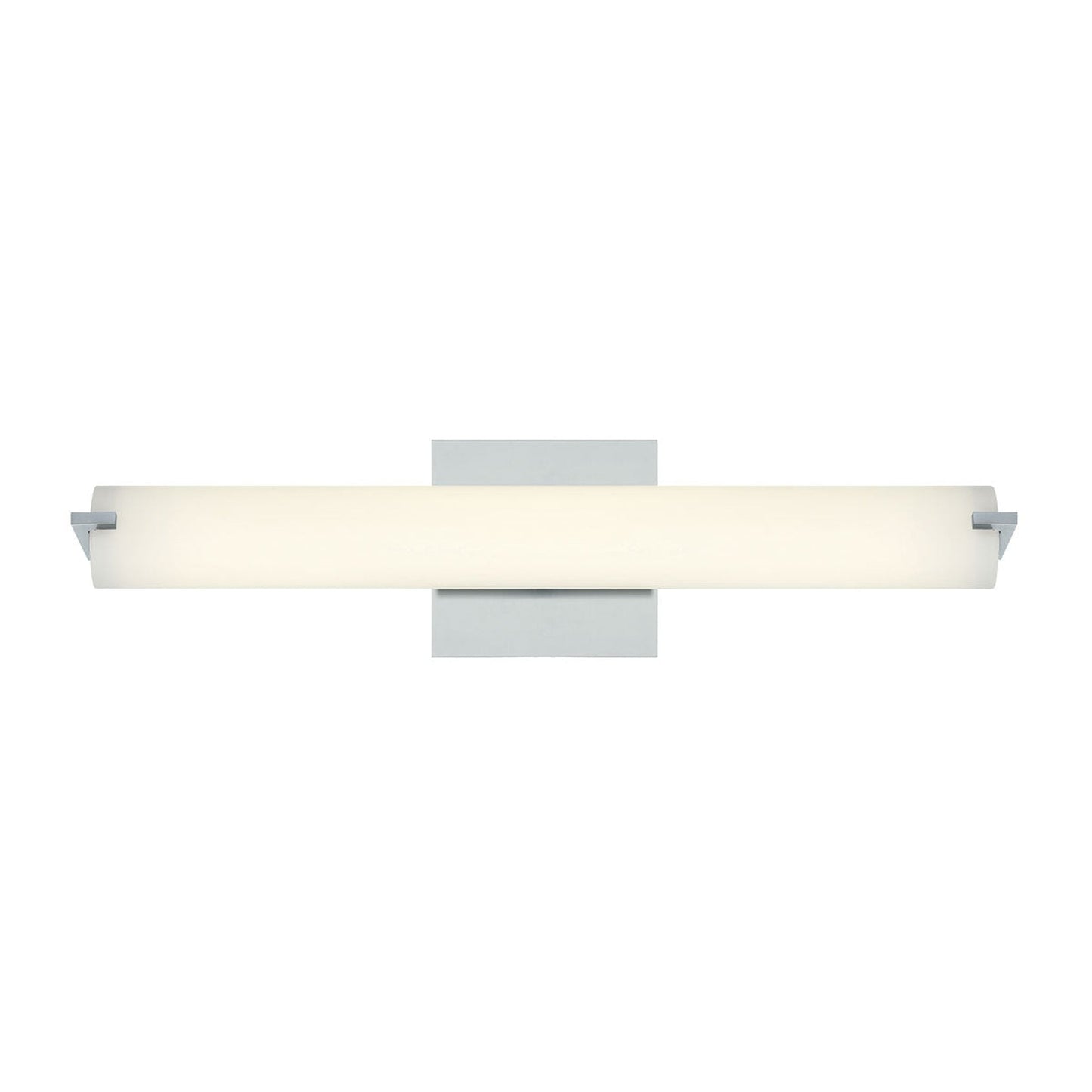 Eurofase Lighting Zuma 21" Dimmable Integrated LED Chrome Wall Sconce With Frosted Glass Shade