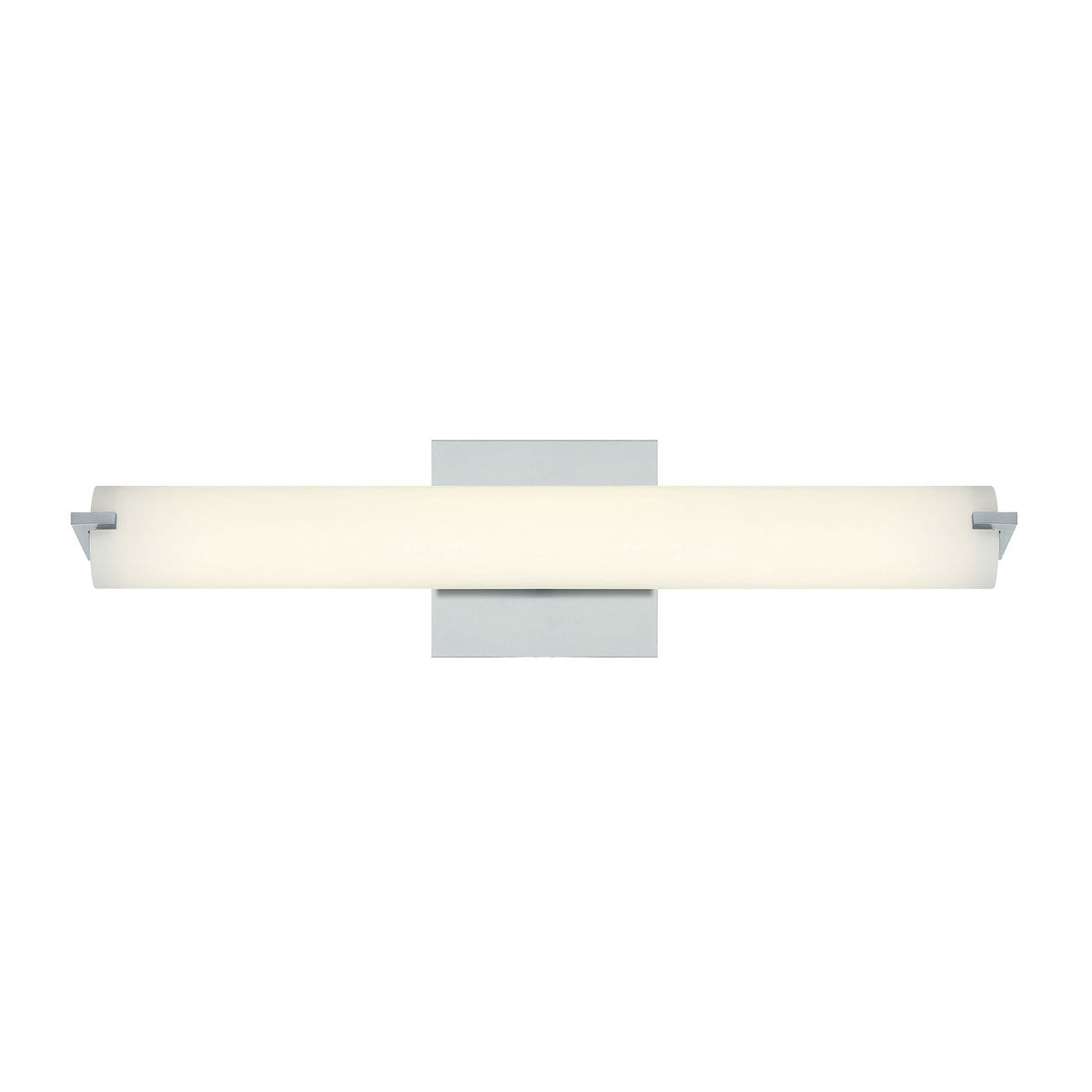 Eurofase Lighting Zuma 21" Dimmable Integrated LED Chrome Wall Sconce With Frosted Glass Shade