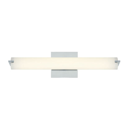 Eurofase Lighting Zuma 21" Dimmable Integrated LED Chrome Wall Sconce With Frosted Glass Shade