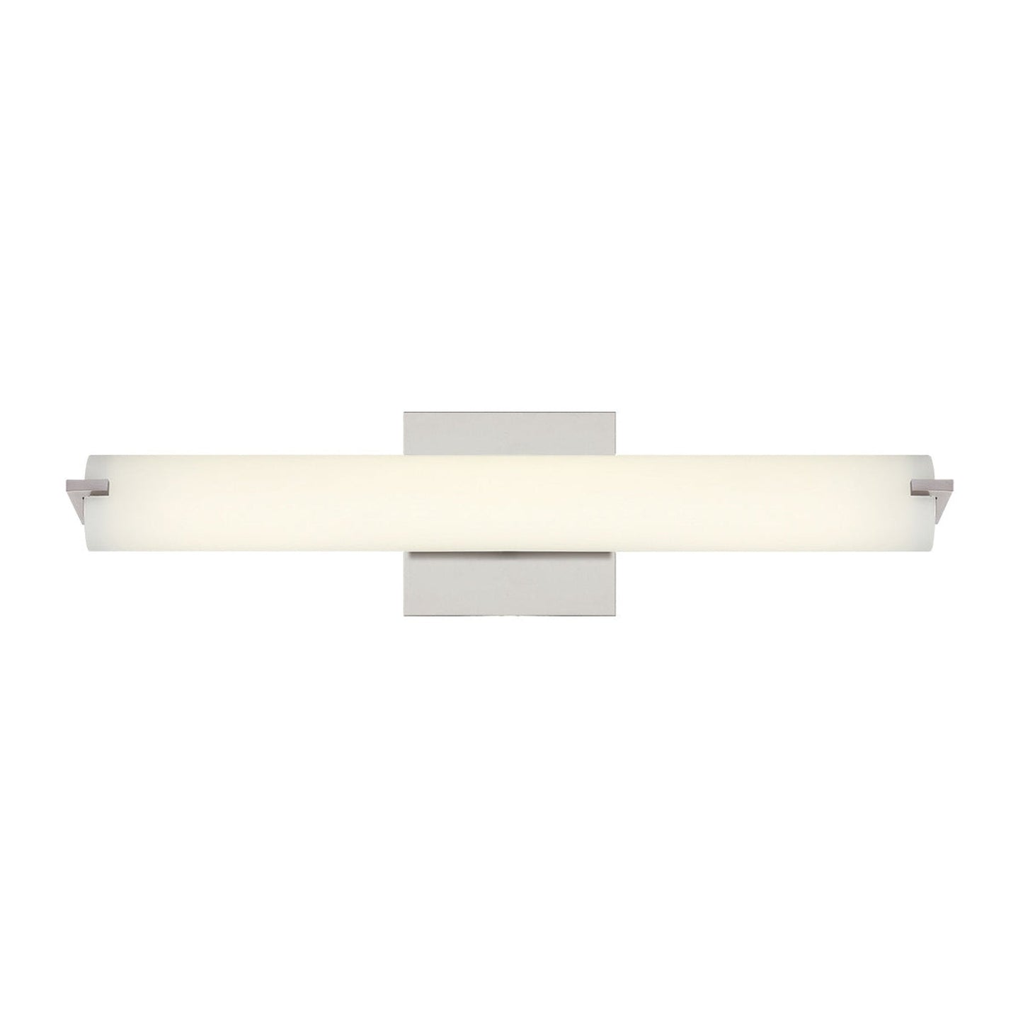 Eurofase Lighting Zuma 21" Dimmable Integrated LED Satin Nickel Wall Sconce With Frosted Glass Shade