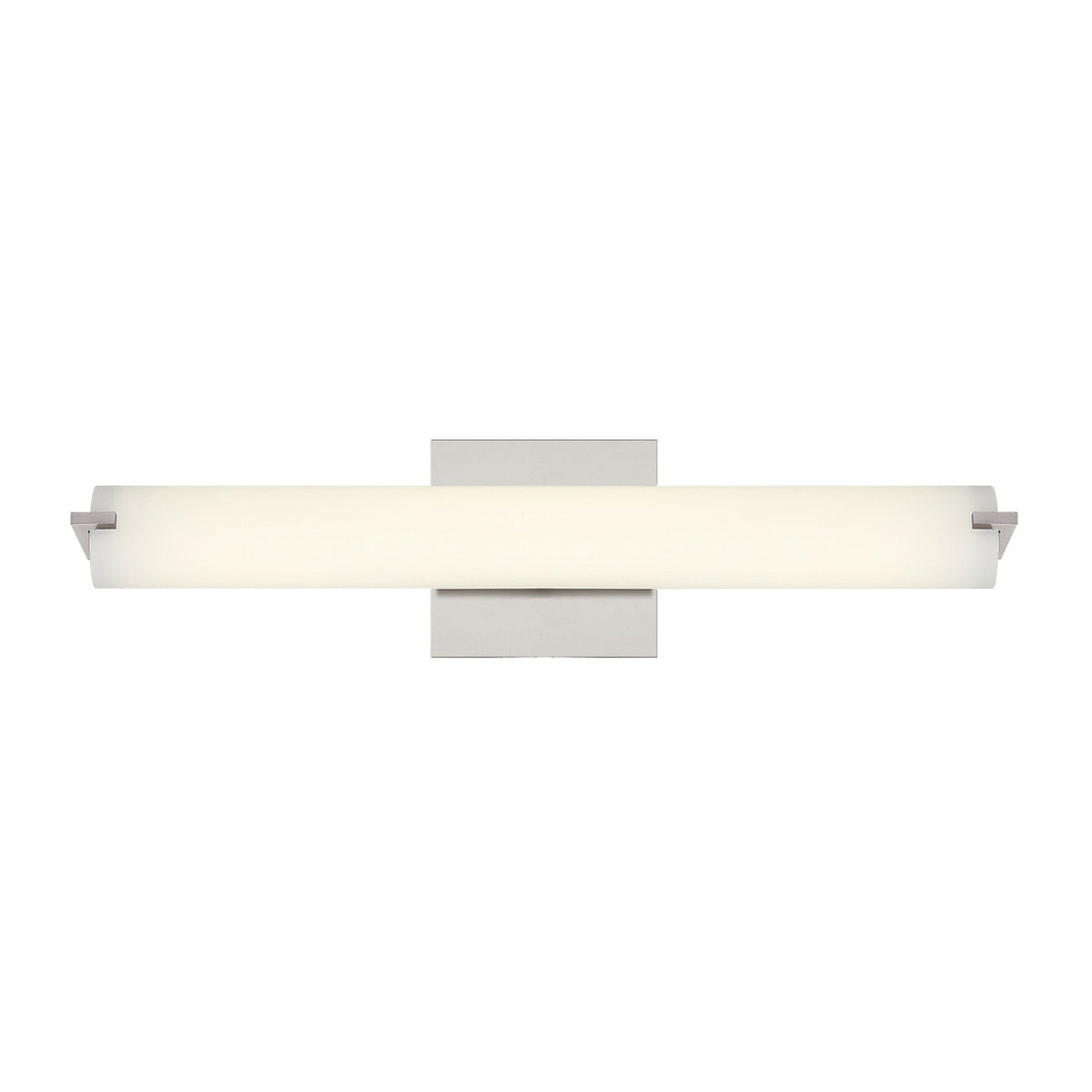 Eurofase Lighting Zuma 21" Dimmable Integrated LED Satin Nickel Wall Sconce With Frosted Glass Shade