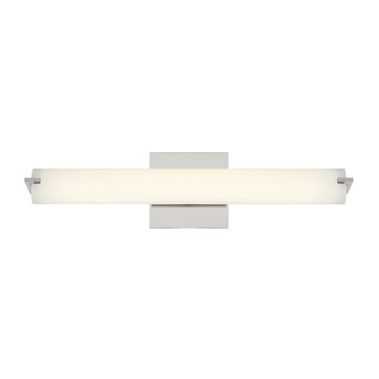 Eurofase Lighting Zuma 21" Dimmable Integrated LED Satin Nickel Wall Sconce With Frosted Glass Shade