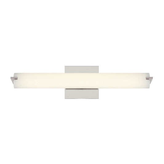 Eurofase Lighting Zuma 21" Dimmable Integrated LED Satin Nickel Wall Sconce With Frosted Glass Shade