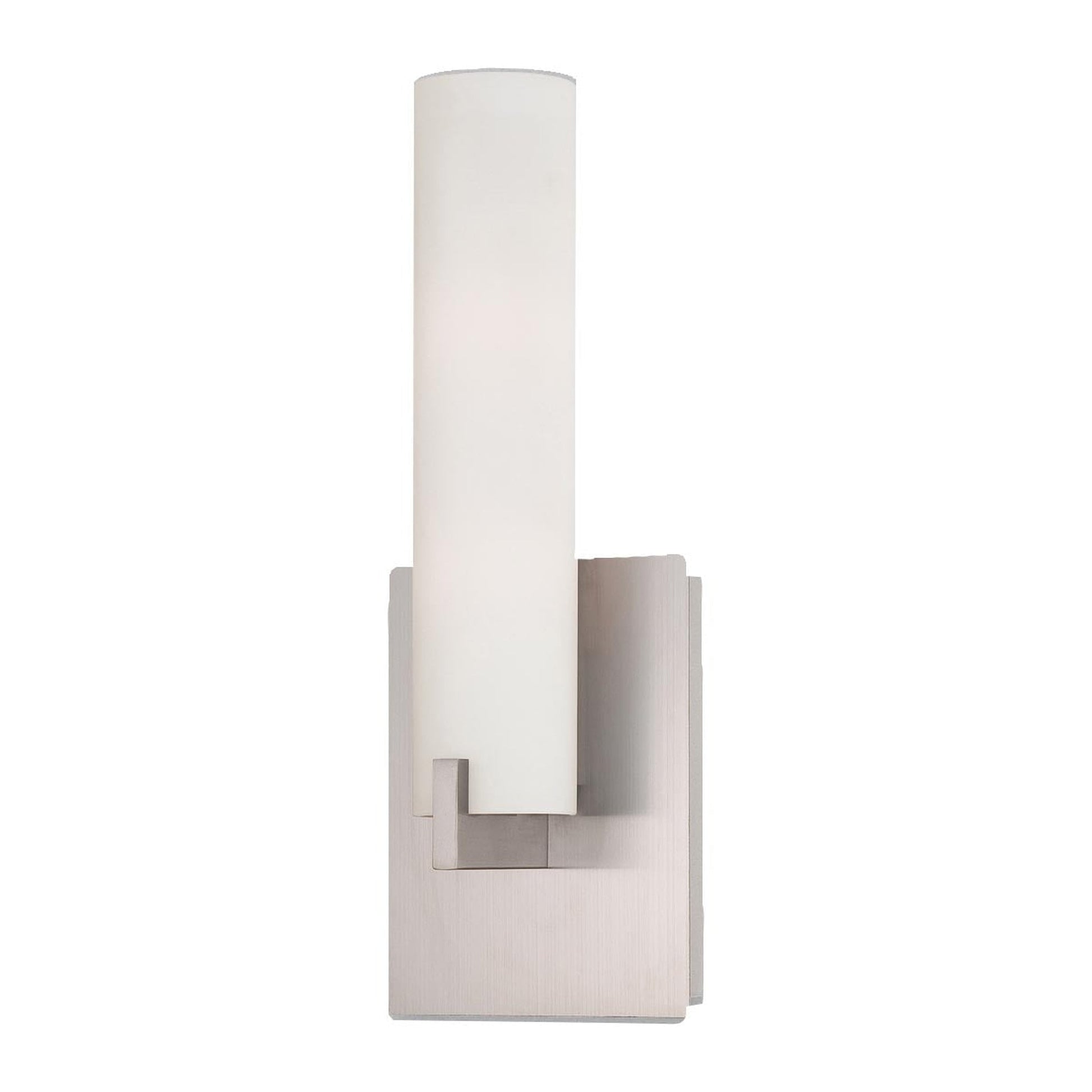 Eurofase Lighting Zuma 5" 2-Light Dimmable Halogen Brushed Nickel Wall Sconce With Frosted Glass Shade