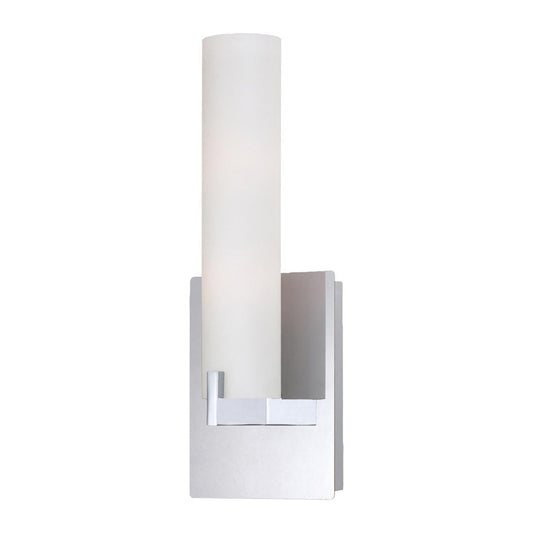 Eurofase Lighting Zuma 5" 2-Light Dimmable Halogen Chrome Wall Sconce With Frosted Glass Shade
