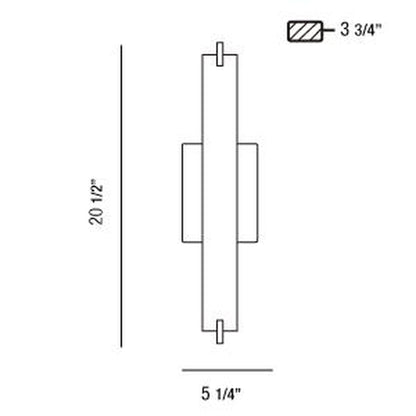 Eurofase Lighting Zuma 5" 3-Light Dimmable Halogen Brushed Nickel Wall Sconce With Frosted Glass Shade