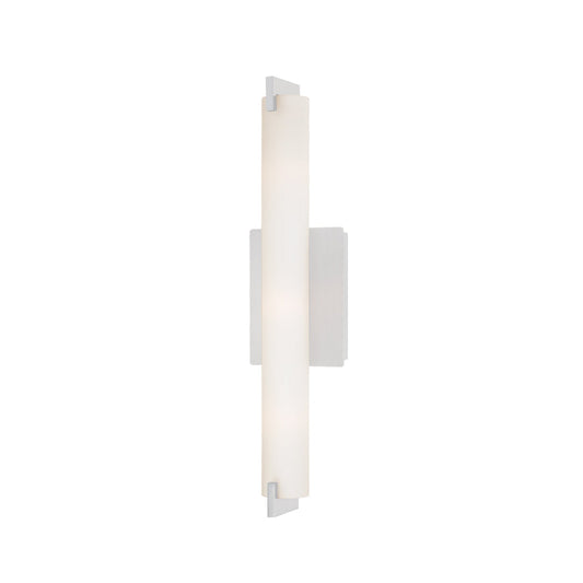 Eurofase Lighting Zuma 5" 3-Light Dimmable Halogen Brushed Nickel Wall Sconce With Frosted Glass Shade