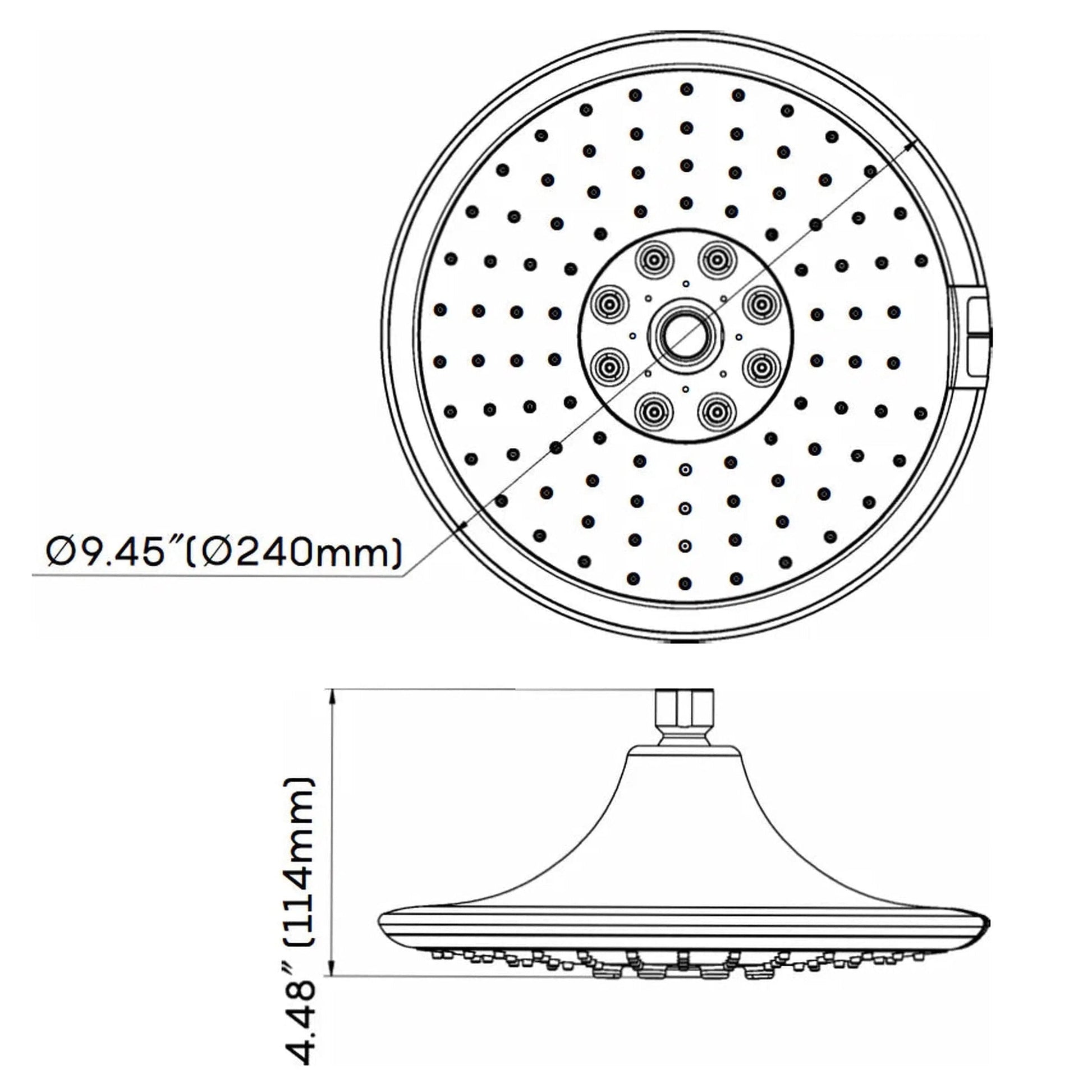 Evekare Chrome Plated Round LED Sensor Switch Shower Head