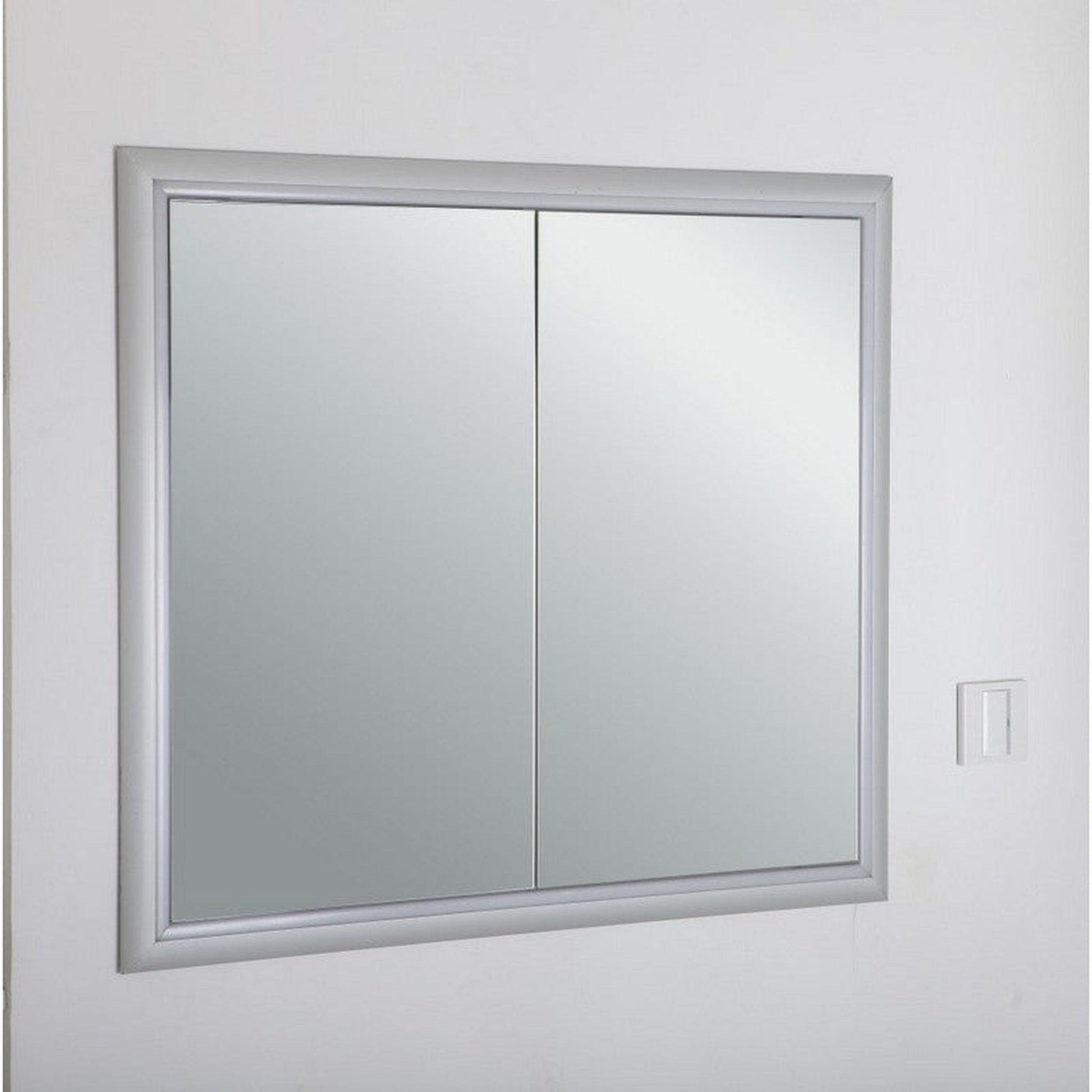 Eviva 33” x 30” Wall-Mounted Mirror Medicine Cabinet With Led Lights