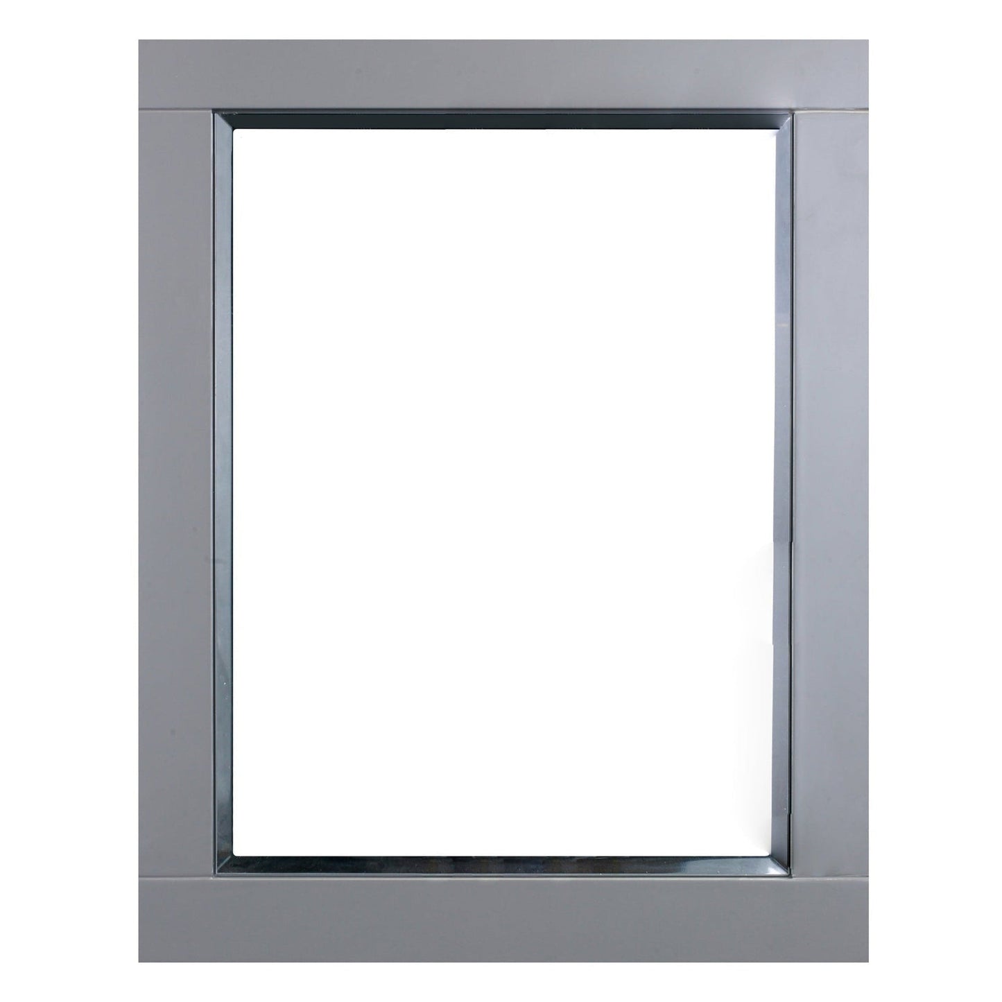 Eviva Aberdeen 24" x 30" Gray Framed Bathroom Wall-Mounted Mirror