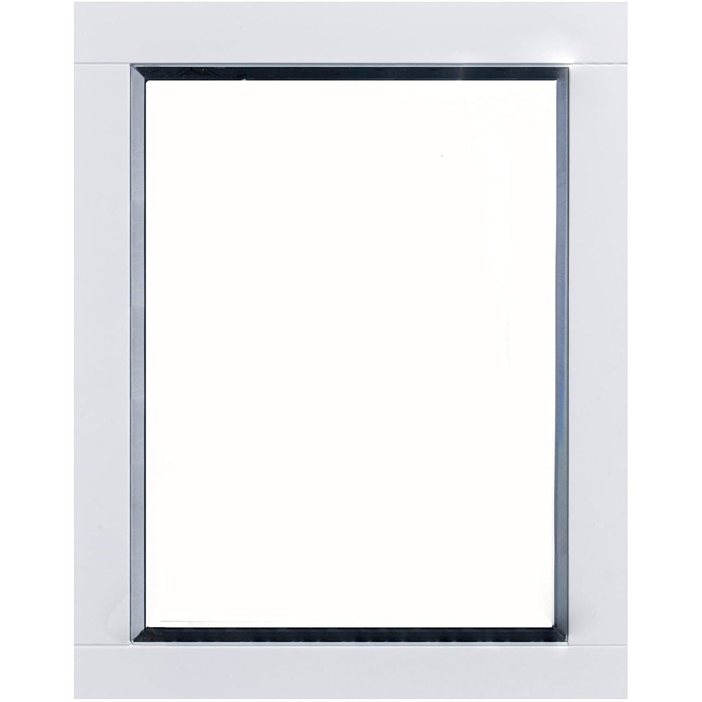 Eviva Aberdeen 24" x 30" White Framed Bathroom Wall-Mounted Mirror