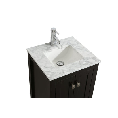 Eviva Aberdeen 24” x 34” Espresso Freestanding Bathroom Vanity With Single Undermount Sink