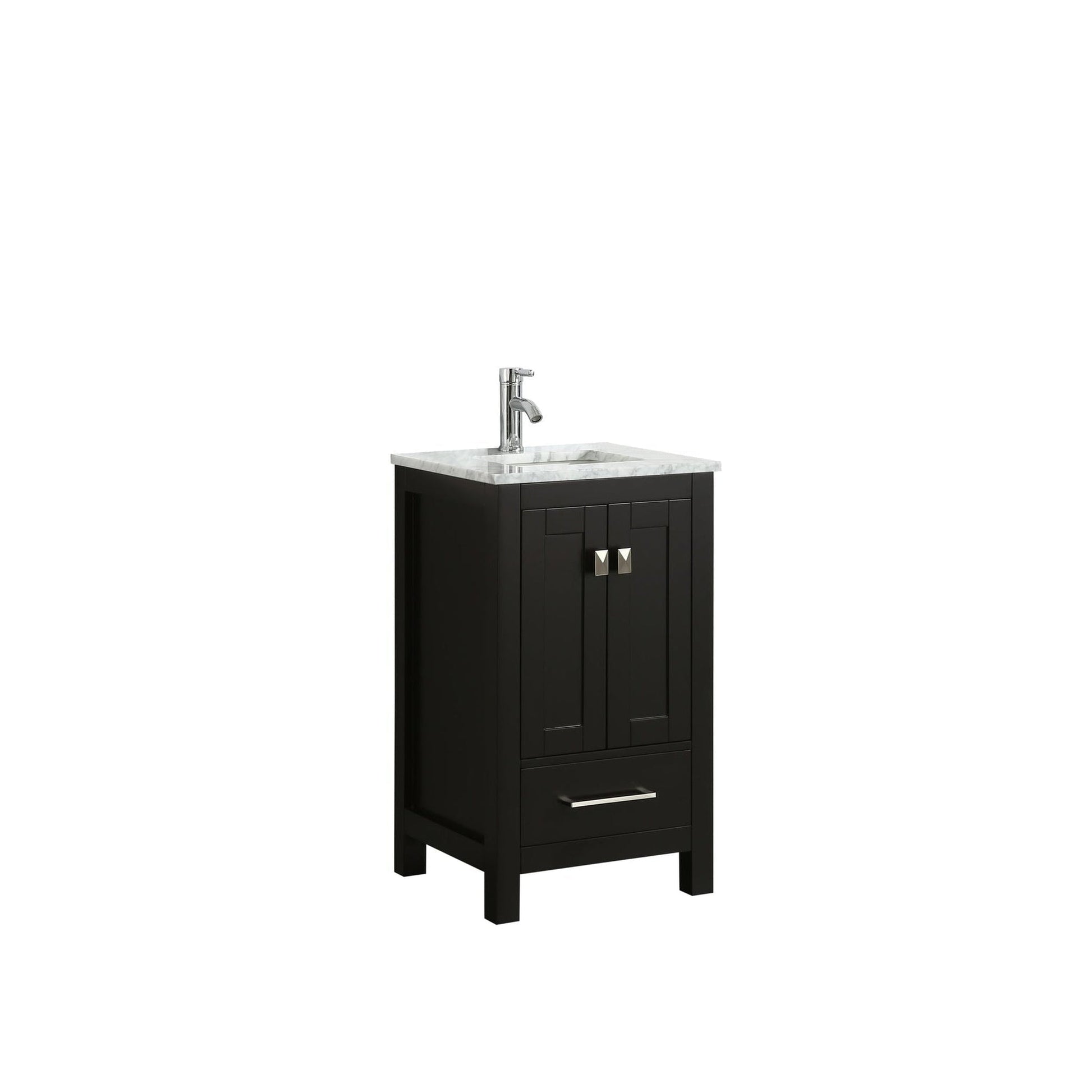 Eviva Aberdeen 24” x 34” Espresso Freestanding Bathroom Vanity With Single Undermount Sink