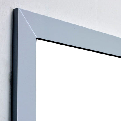 Eviva Aberdeen 30" x 30" Gray Framed Bathroom Wall-Mounted Mirror
