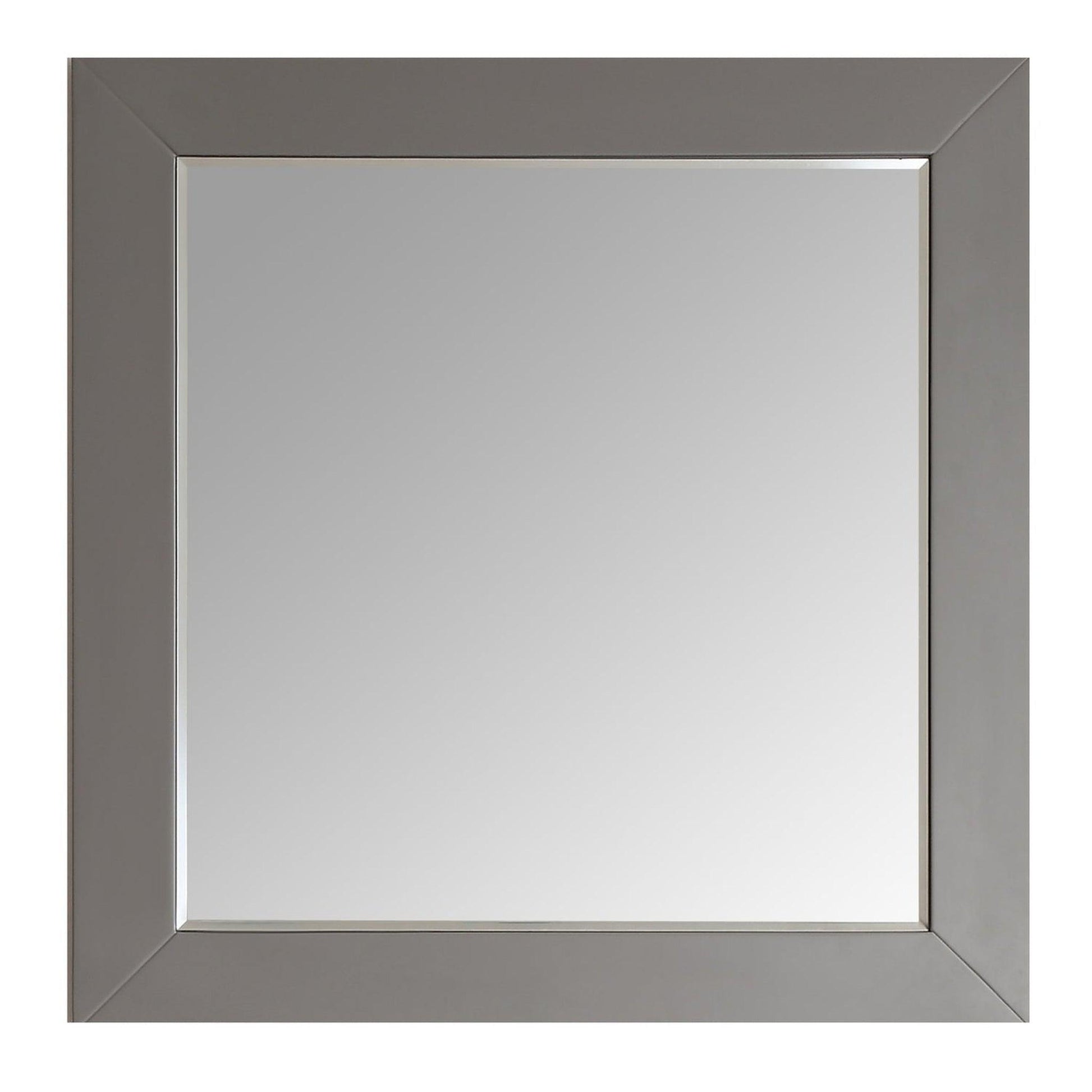 Eviva Aberdeen 36" x 30" Gray Framed Bathroom Wall-Mounted Mirror