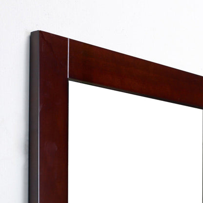 Eviva Aberdeen 36" x 30" Teak Framed Bathroom Wall-Mounted Mirror