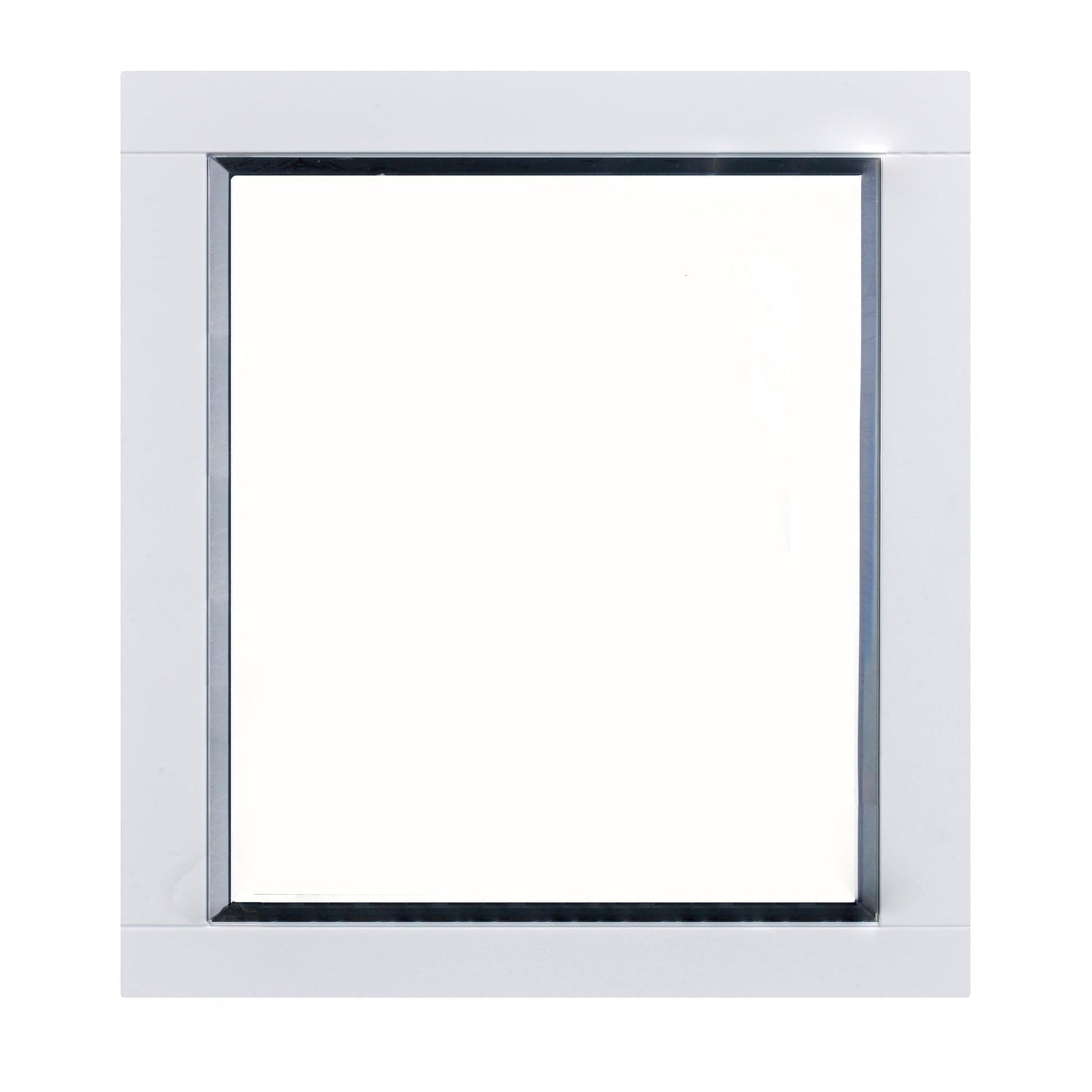 Eviva Aberdeen 36" x 30" White Framed Bathroom Wall-Mounted Mirror