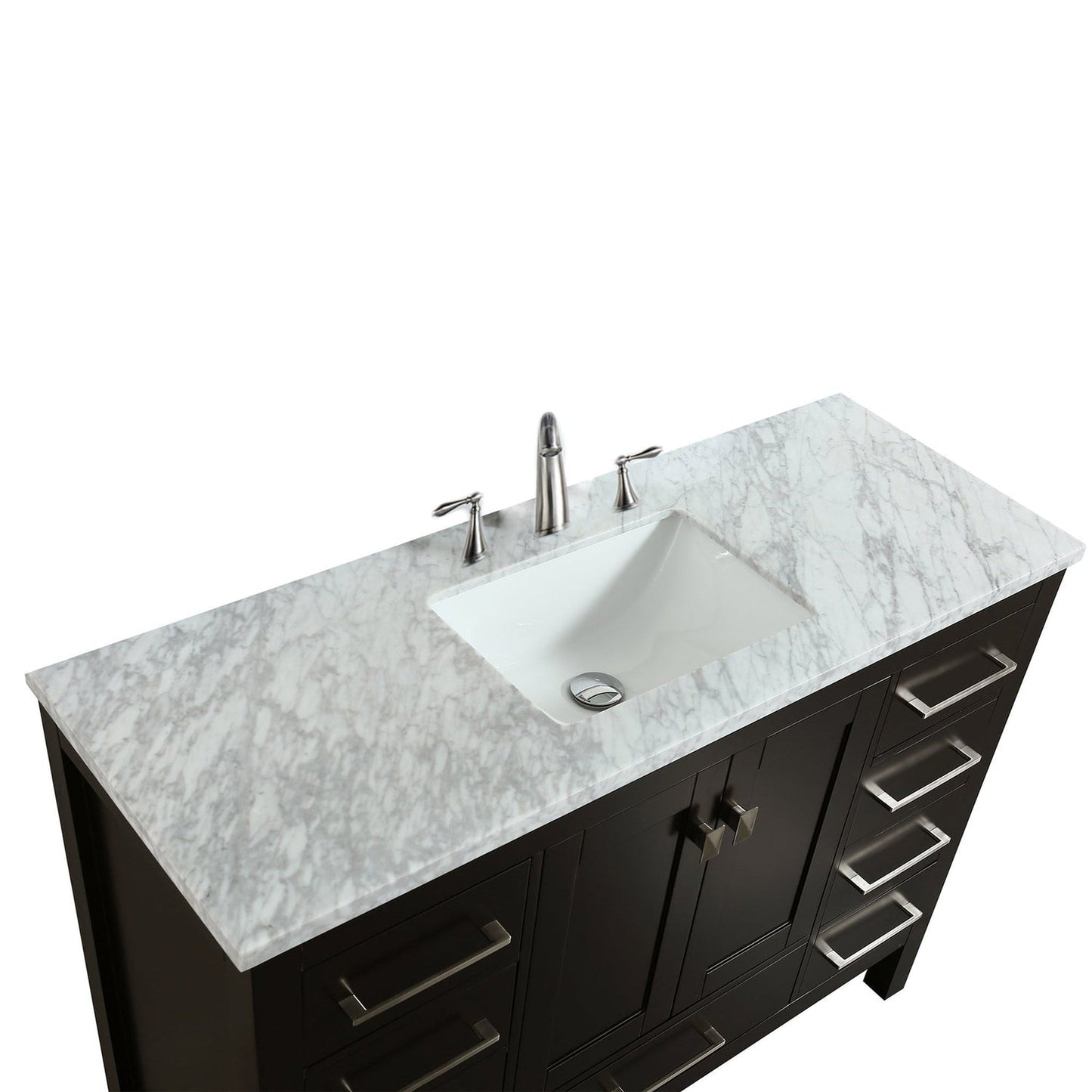 Eviva Aberdeen 42” x 34” Espresso Freestanding Bathroom Vanity With Single Undermount Sink