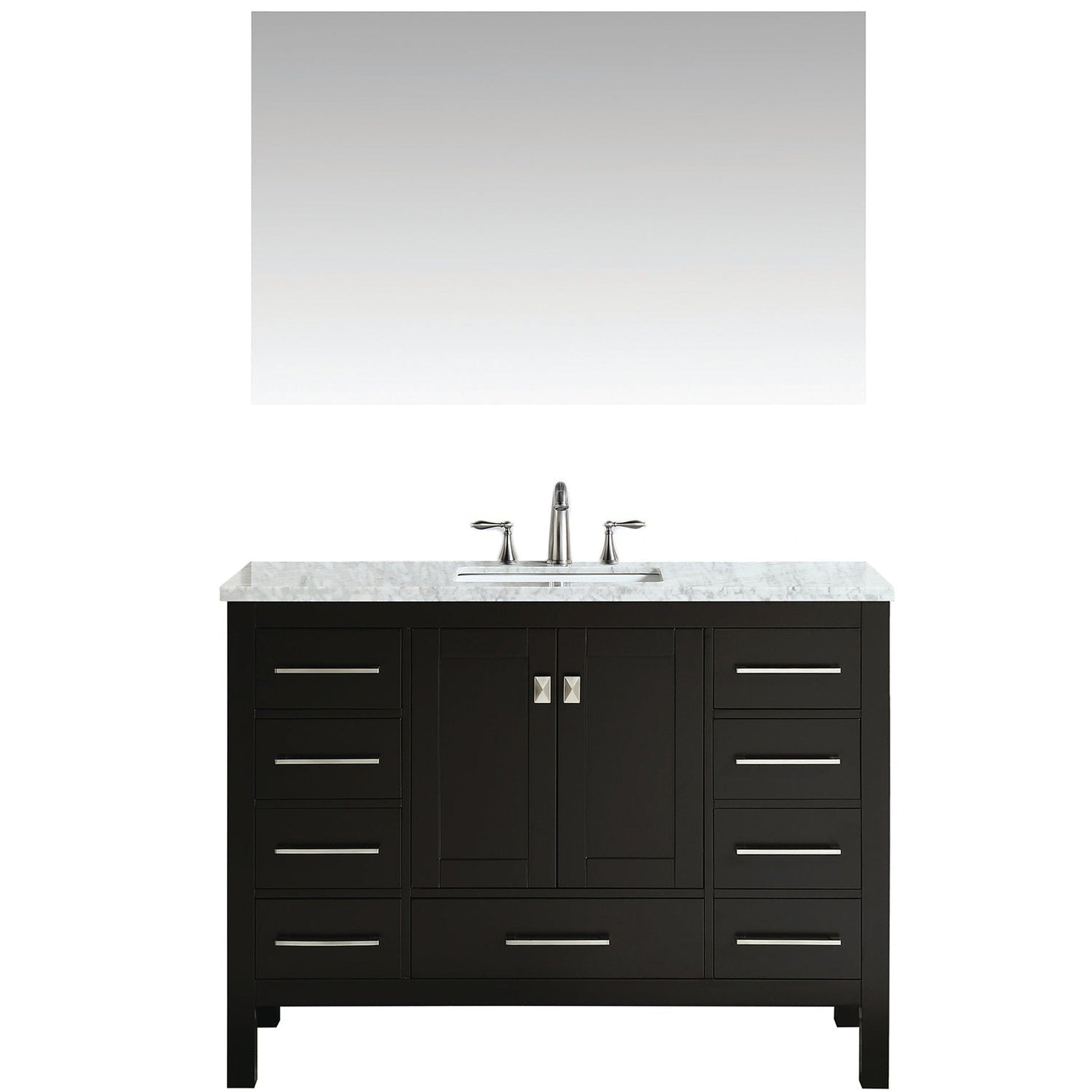 Eviva Aberdeen 42” x 34” Espresso Freestanding Bathroom Vanity With Single Undermount Sink