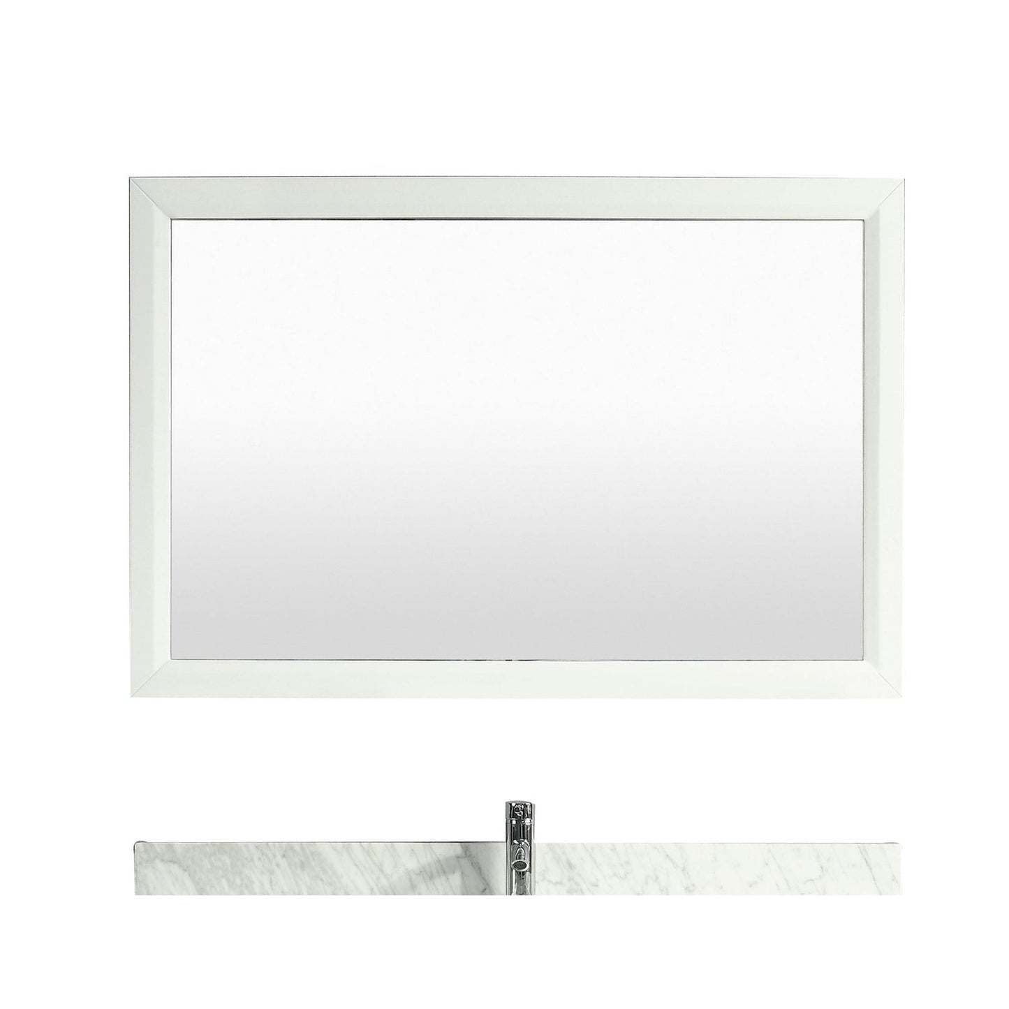 Eviva Aberdeen 48" x 30" White Framed Bathroom Wall-Mounted Mirror