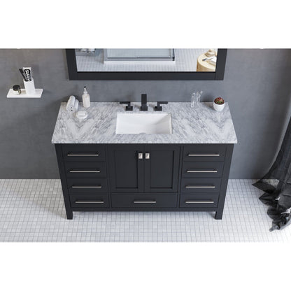 Eviva Aberdeen 48” x 34” Espresso Freestanding Bathroom Vanity With Single Undermount Sink