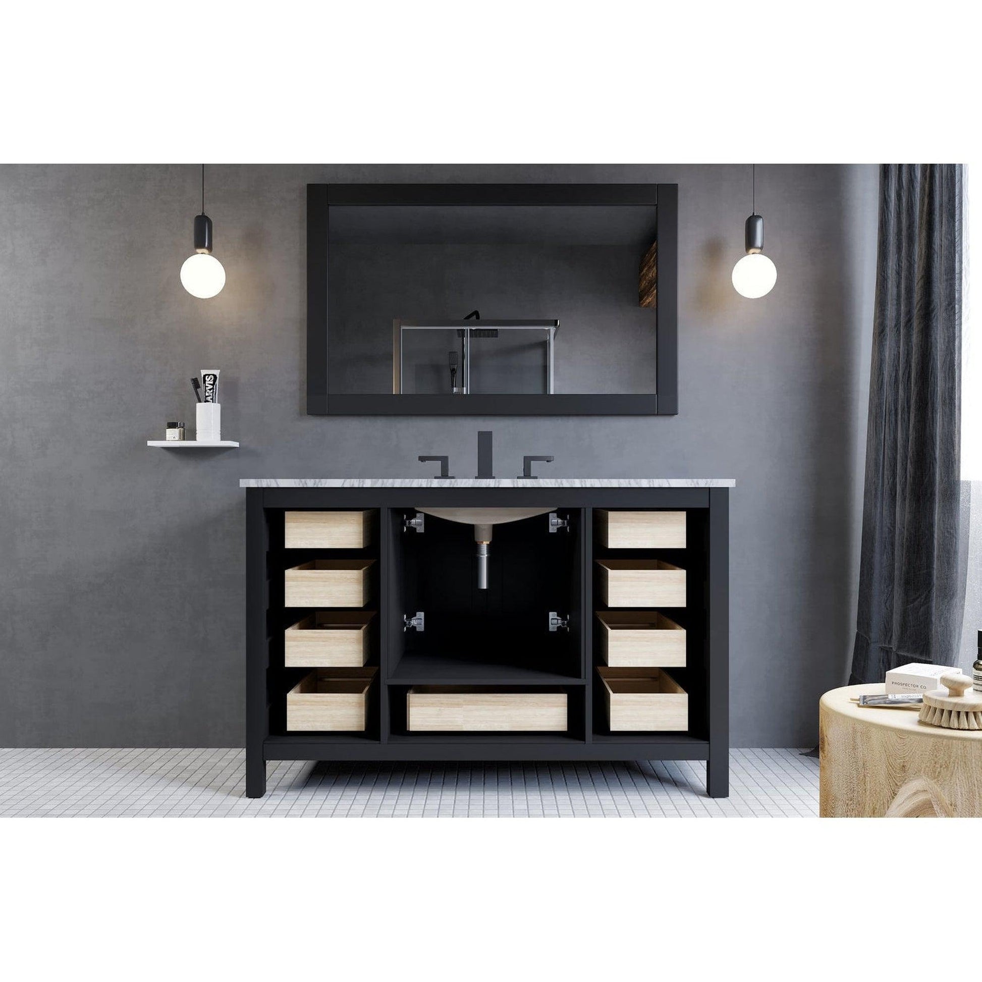 Eviva Aberdeen 48” x 34” Espresso Freestanding Bathroom Vanity With Single Undermount Sink