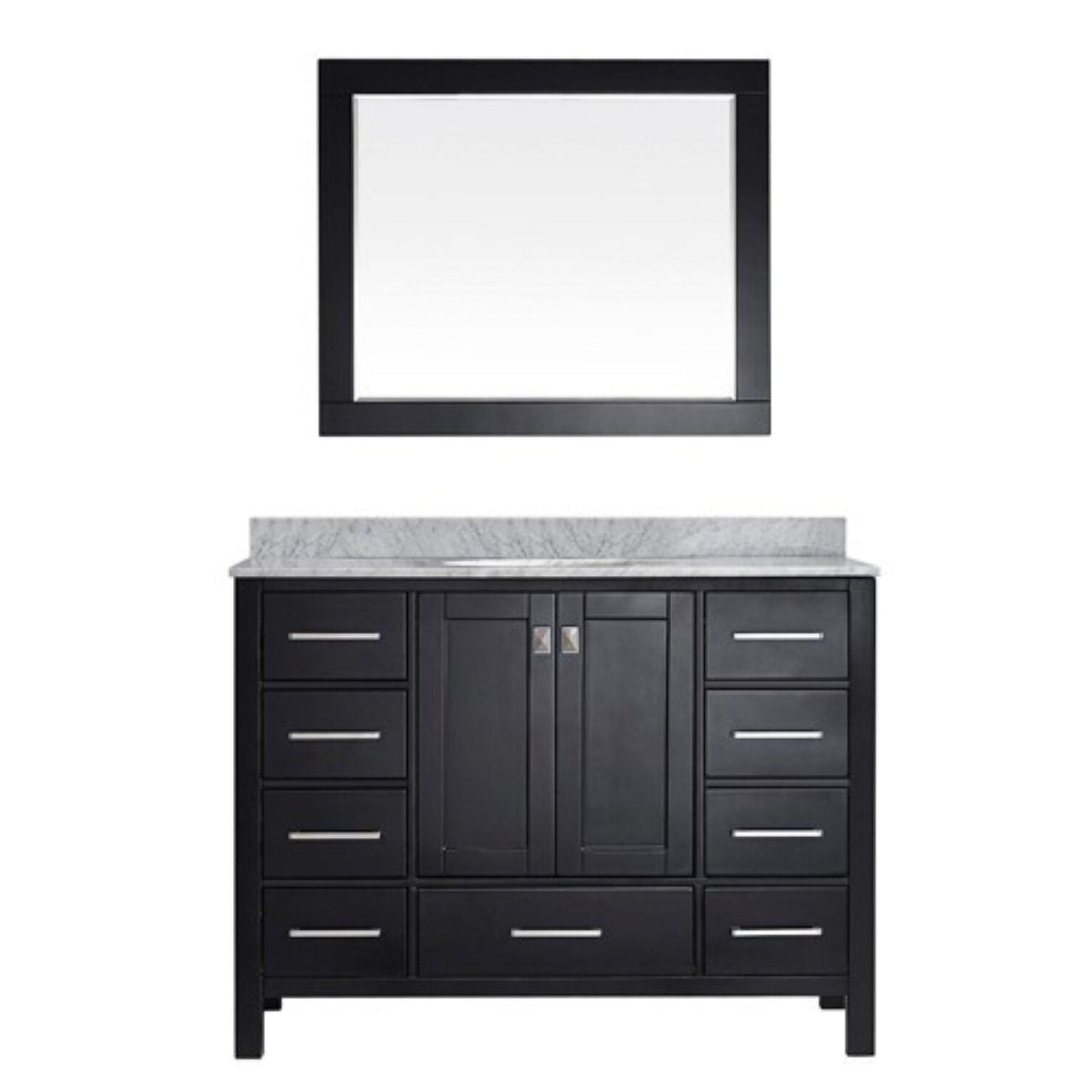 Eviva Aberdeen 48” x 34” Espresso Freestanding Bathroom Vanity With Single Undermount Sink