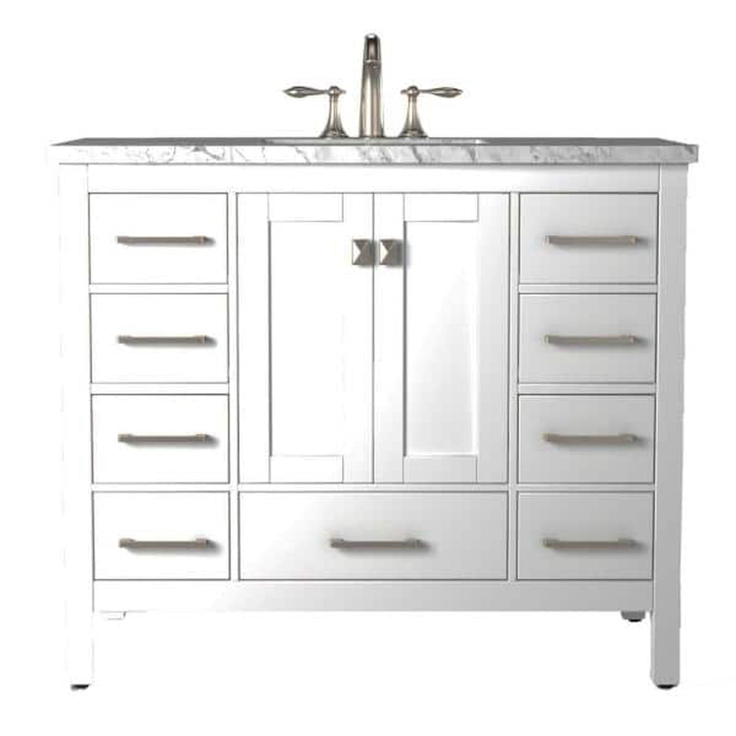 Eviva Aberdeen 48" x 34" White Freestanding Bathroom Vanity With Single Undermount Sink