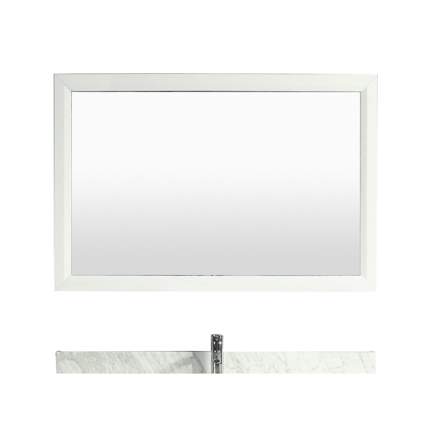 Eviva Aberdeen 60" x 30" White Framed Bathroom Wall-Mounted Mirror