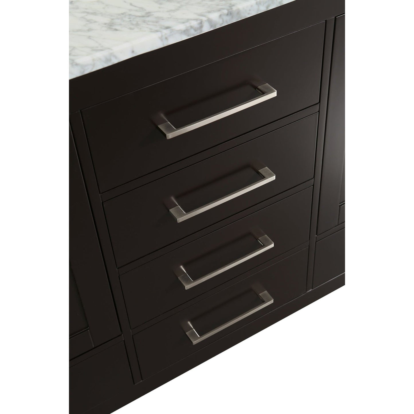 Eviva Aberdeen 60" x 34" Espresso Freestanding Bathroom Vanity With Double Undermount Sink