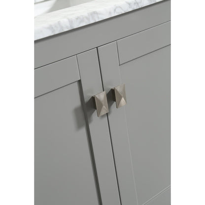 Eviva Aberdeen 60" x 34" Gray Freestanding Bathroom Vanity With Double Undermount Sink