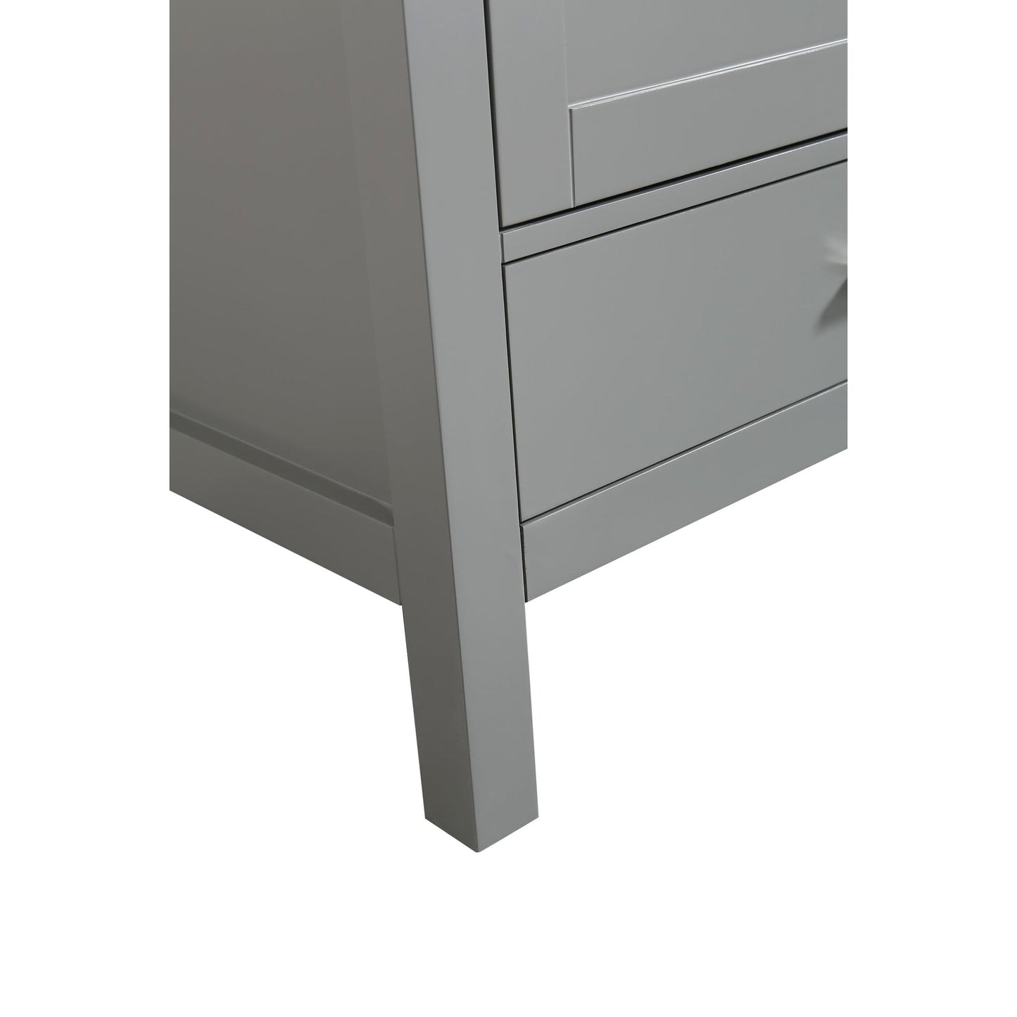 Eviva Aberdeen 60" x 34" Gray Freestanding Bathroom Vanity With Double Undermount Sink