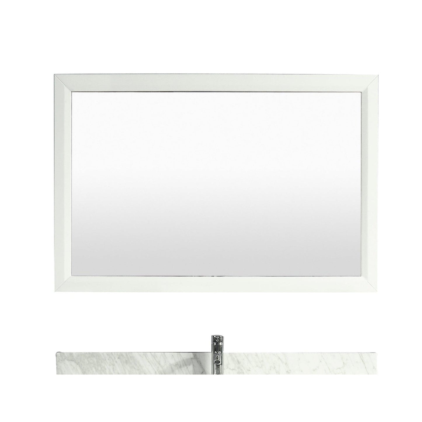 Eviva Aberdeen 72" x 30" White Framed Bathroom Wall-Mounted Mirror